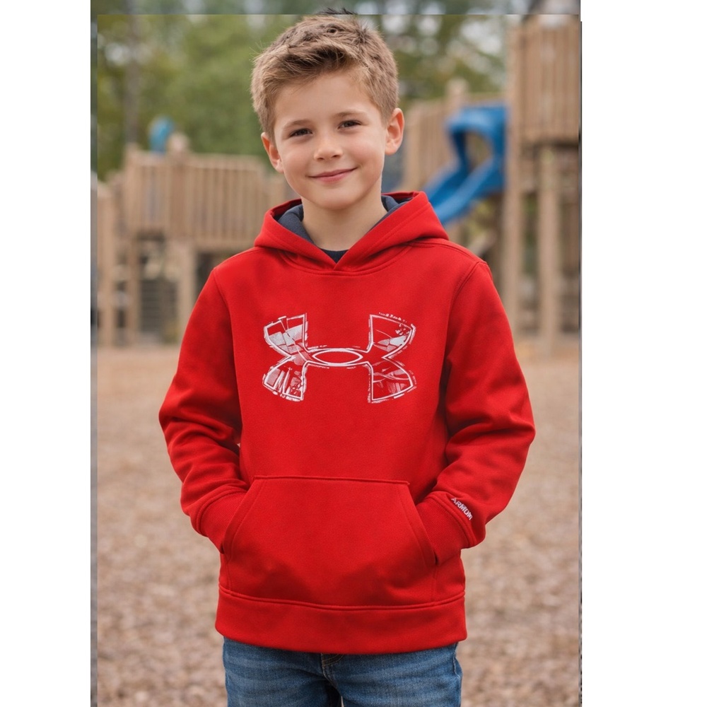 Under Armour Youth Red Storm Big Logo Hoodie